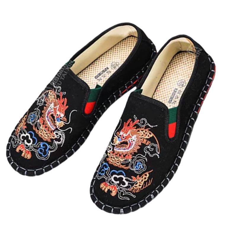 New Spring and Autumn Cloth Shoes Guochao Embroidered Canvas Shoes Fashion Versatile Non-slip Soft Sole Comfortable Single Shoes