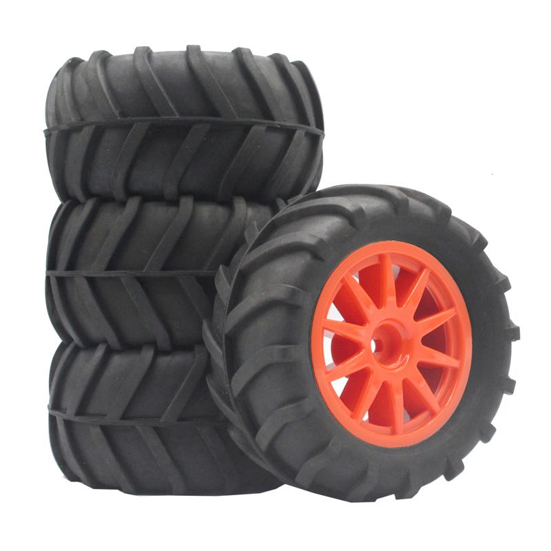 4PCS 85mm 12mm Hex Monster Truck Wheel Rubber Tires for SCY 16101 Pro 16102 Pro WLTOYS 144001 144010 1/16 Off-Road RC CarParts