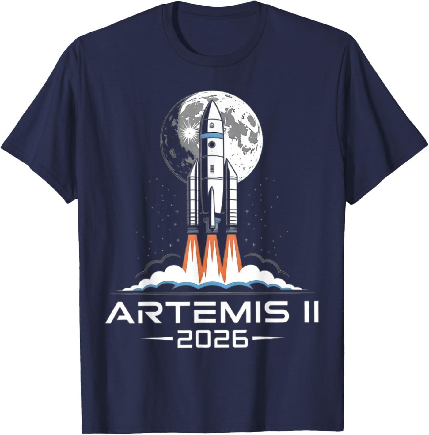 Artemis II Back to the Moon 2026 Unisex T-Shirt S разноцветный