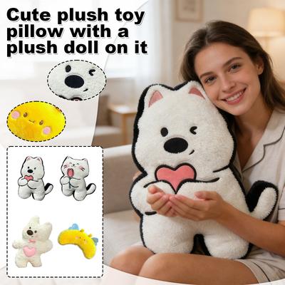 Adorable Soft Plush Pillow Stuffed Toy - Cozy Cushion Doll For Home Decor & Thoughtful Birthday Gifts