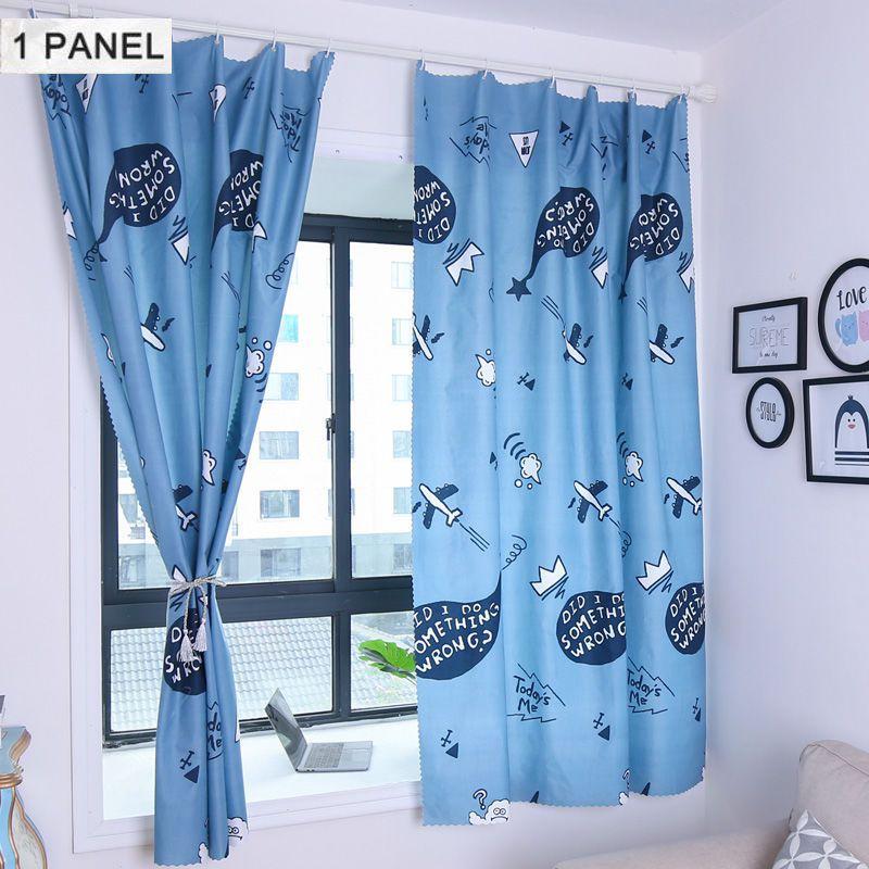 Luxurious Blackout Panel Curtain Colorful Cartoon Pattern For Living Room Decor