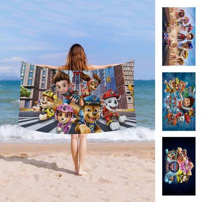 Anime P-Paw P-PatrolS Cute Microfiber Printed Beach Towel Mountain Climbing Yoga Beach Swimming Running Absorbent Soft Towel