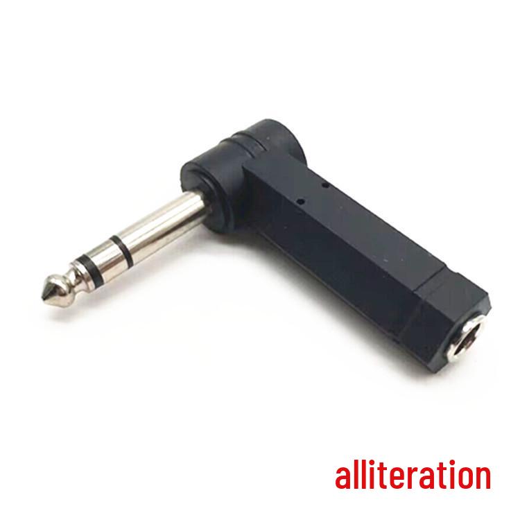 Elbow Mono 6.35mm Male-Female Dual Channel Audio Extension Adapter Plug 6.5mm