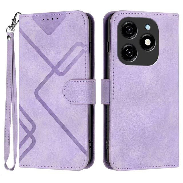 

Solid Color Plaid Leather Case For Samsung Galaxy J4 J6 Prime Plus 2018 J400 J600 J610 Flip Wallet Card Slot Bracket Book Cover For J610 фіолетовий