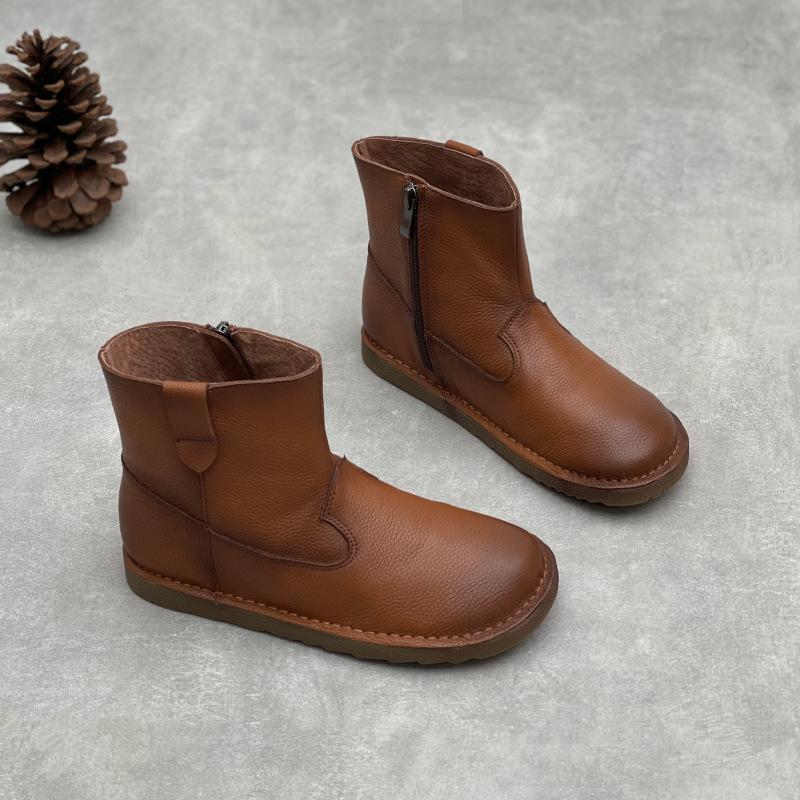 

Ретро Универсальная Женская Обувь, Одинарные Ботинки, Повседневные Плоские Ботильоны, Модные Ботинки из Мягкой Кожи 39