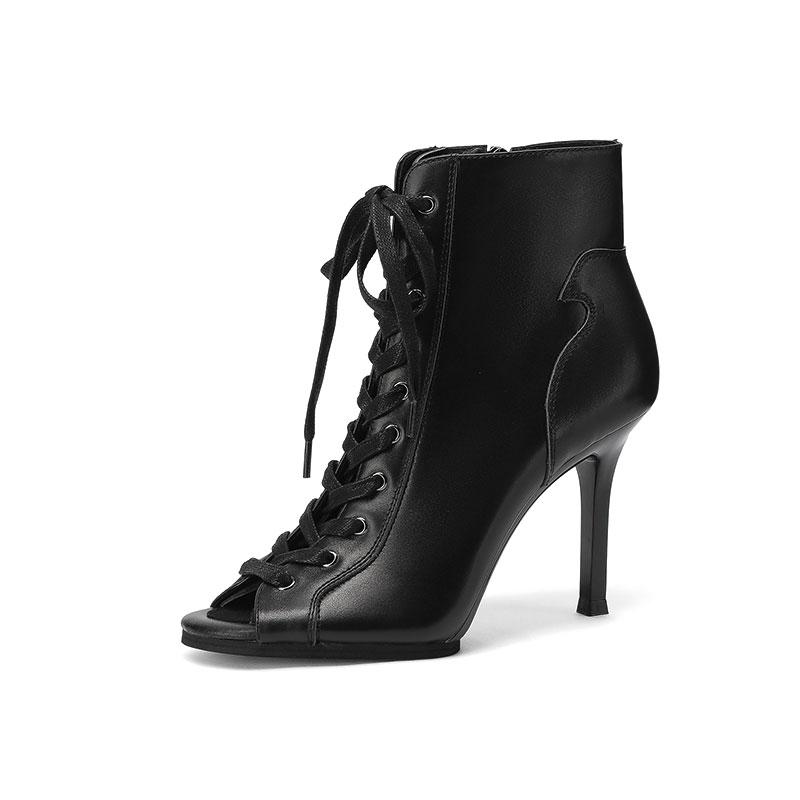 Platform Dance Heels 9.5cm Super Stable Back PU leather or Real Letaher Salsa Latin Dance Shoes For Women