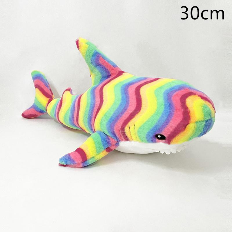 Almohada de tiburón creativa de 30/45/60 cm, juguete de peluche para silla, cojín de peluche, muñeco de tiburón relleno, regalo de vacaciones, adorno decorativo kawaii para el hogar