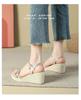 Women's Cross-Border Wedge Sandals - High Heel, Thick Platform, Casual Outdoor, Hemp Braid Fisherman Style