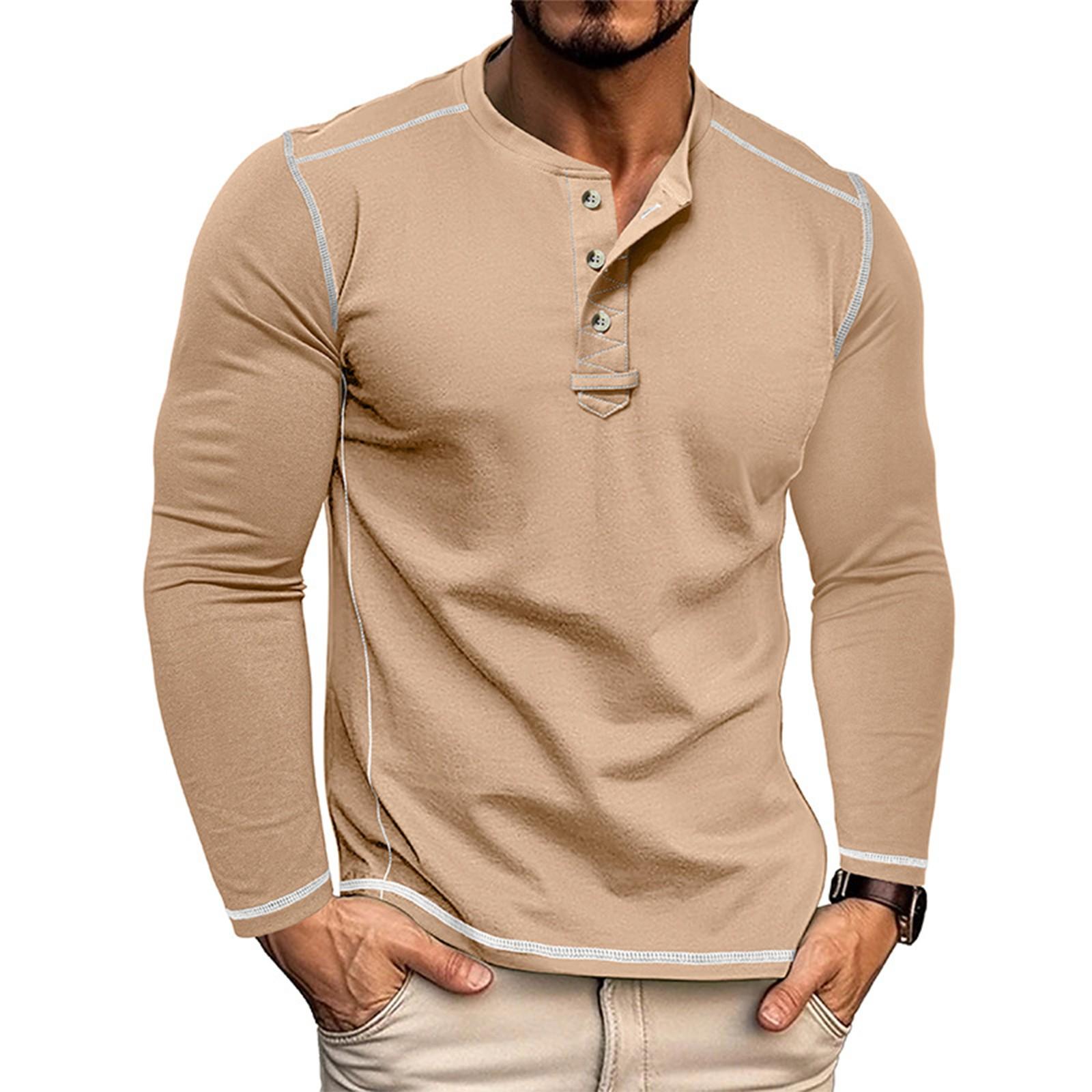 

Мужская универсальная рубашка с длинными рукавами в стиле колор-блок, футболка в стиле ретро, нижняя часть рубашки M хаки