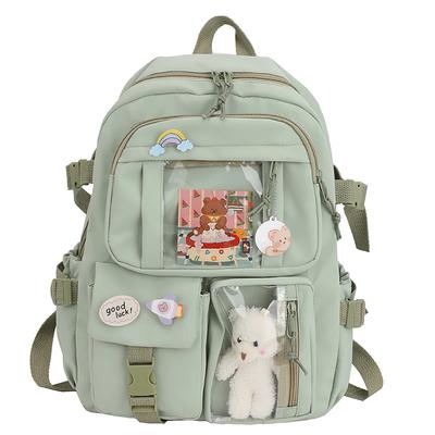 Mochila Estética para Meninas Japonesas Mochilas Escolares Fofas Para Estudantes Adolescentes Meninas Bolsos Kawaii Mulheres Mochila para Laptop Harajuku
