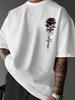 2026 Summer Hot Sale Unisexs California Dripping Rose Graphic Tshirt Gothic Streetwear Oversized Short Sleeve Casual Fashion Tee