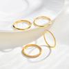 Stackable Rings for Women 14k Gold Plated Twist Band Micro Pave CZ Comfort Fit Midi Knuckle Ring Set s Pack Jewelry