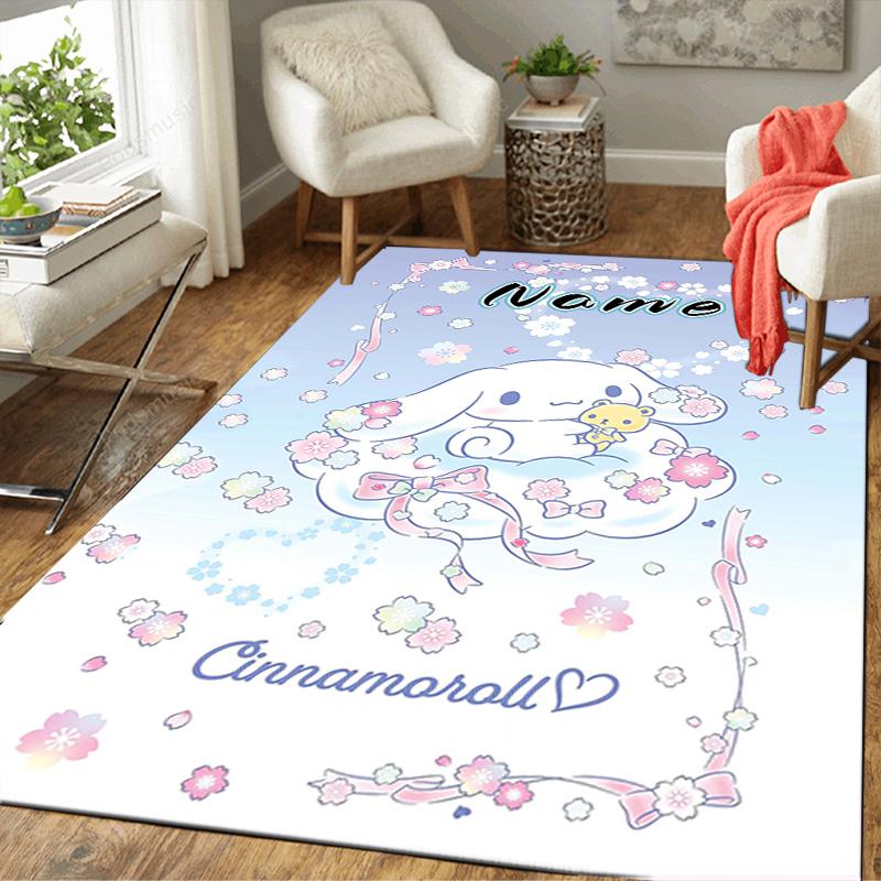 Custom 1Pc Melody Kuromi Flowers Rug Office Carpet Indoor Outdoor Entrance Doormat Nonslip Soft And Comfortable Living Room D2915287