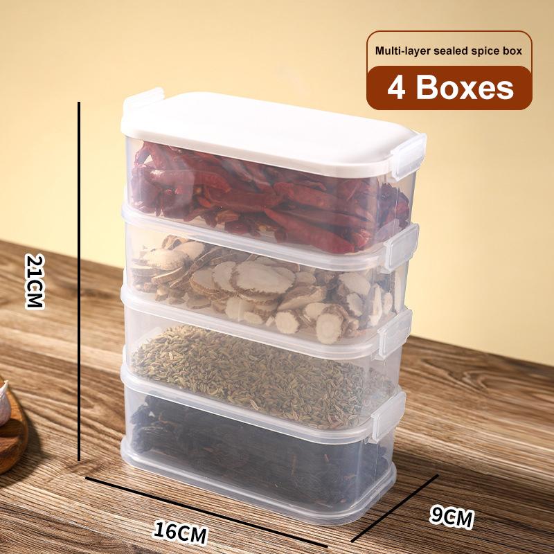 Food Preservation Boxes Refrigerator Frozen Meat Vegetable Fresh-Keeping Case Transparent Kitchen Sealed Storage Container Tool 4PCS