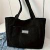 Women's Corduroy Shoulder Bag, Casual Large Capacity Fashionable Handbag, Suitable for Going Out, Machine Washable, with Fixed Shoulder Straps