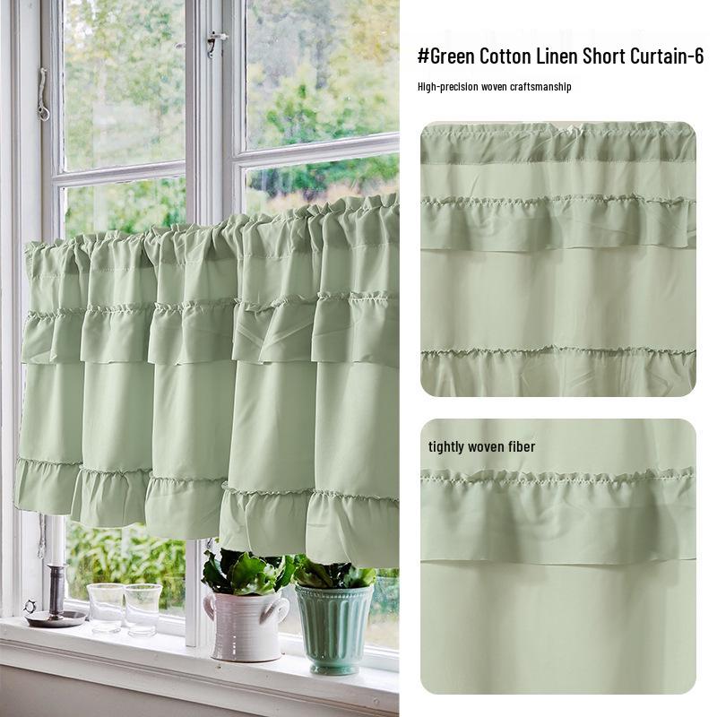 Malý japonský bavlněno-lněný gázový závěs: Závěs do ložnice a kuchyně nebo dveřní závěs