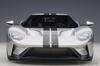 AUTOart 1/12 Scale Ford GT 2017 Metallic Silver/Black Stripes Finished Product 12108