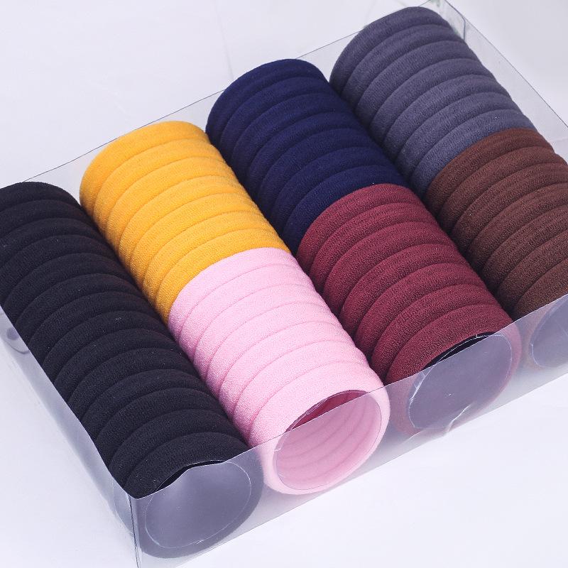 Women's Black Elastic Hair Tie - Korean Style Leather Headband