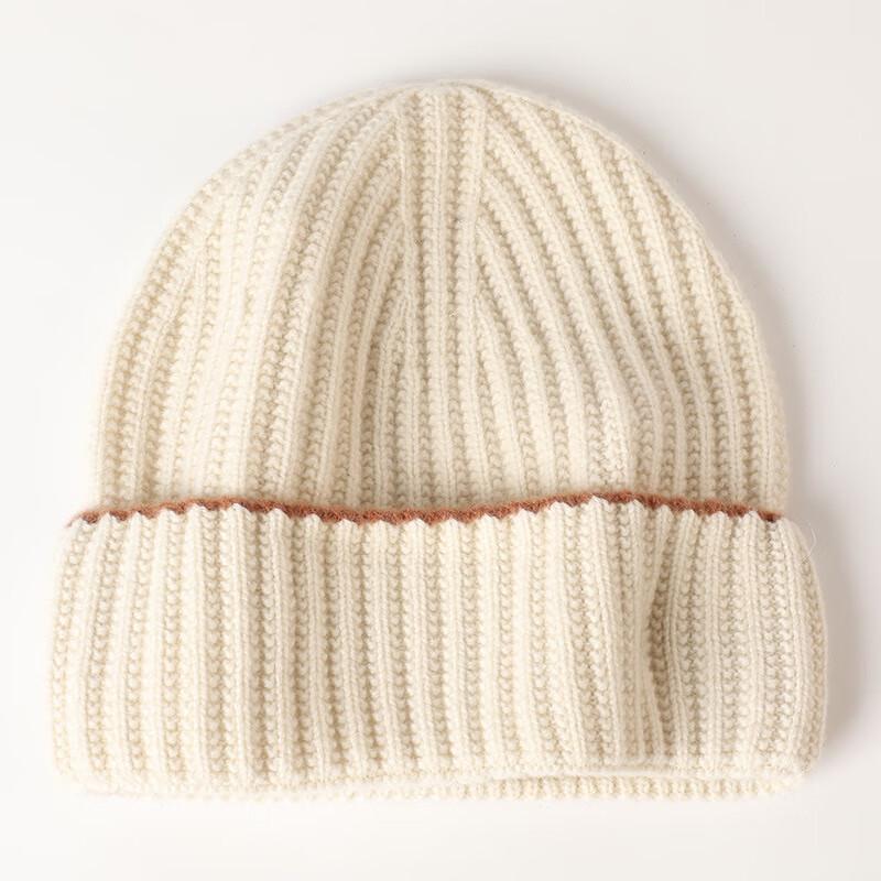 Hengyuanxiang Unisex Pure Wool Knitted Beanie Hat M55052