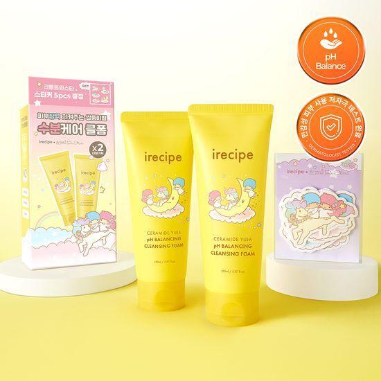 iRECIPEx Little Twin Star Ceramide Yuzu Mildly Acidic Cleansing Foam 150ml Double Promotion (+Sticker)