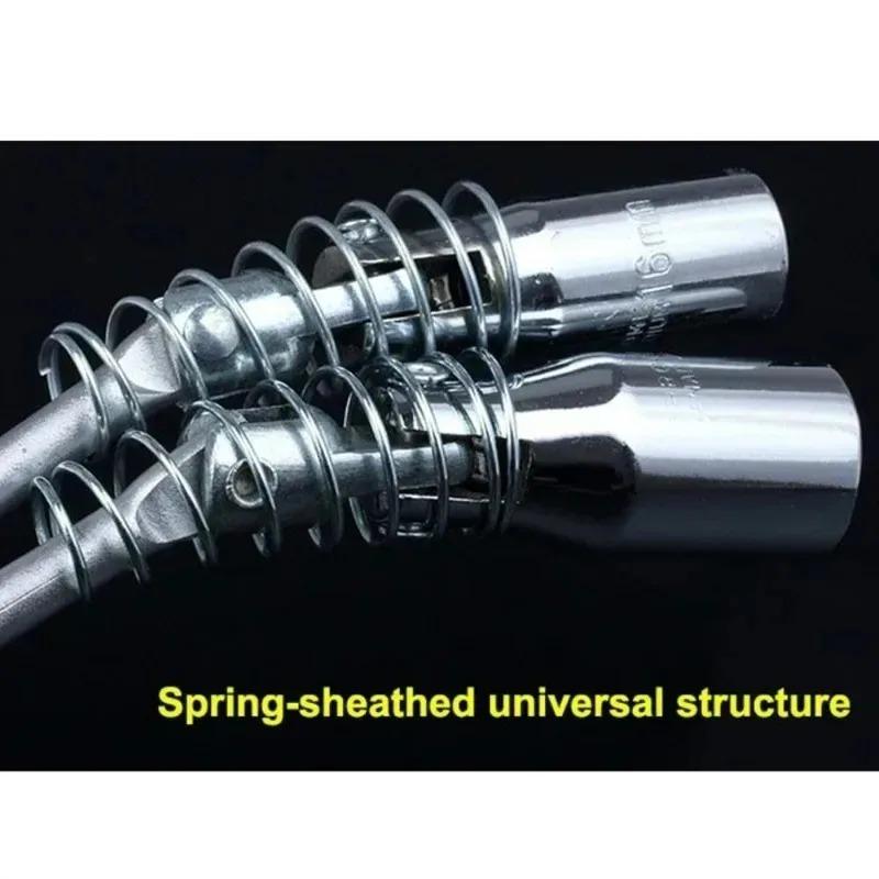 Universal Joint 14/16/21mm 360 Degree Rotation Car Spark Plug Removal Socket Wrench Tool T-type Spark Plug Sleeve Disassembly