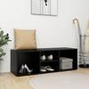 VidaXL Shoe Bench Black 105x35x35 Cm Chipboard