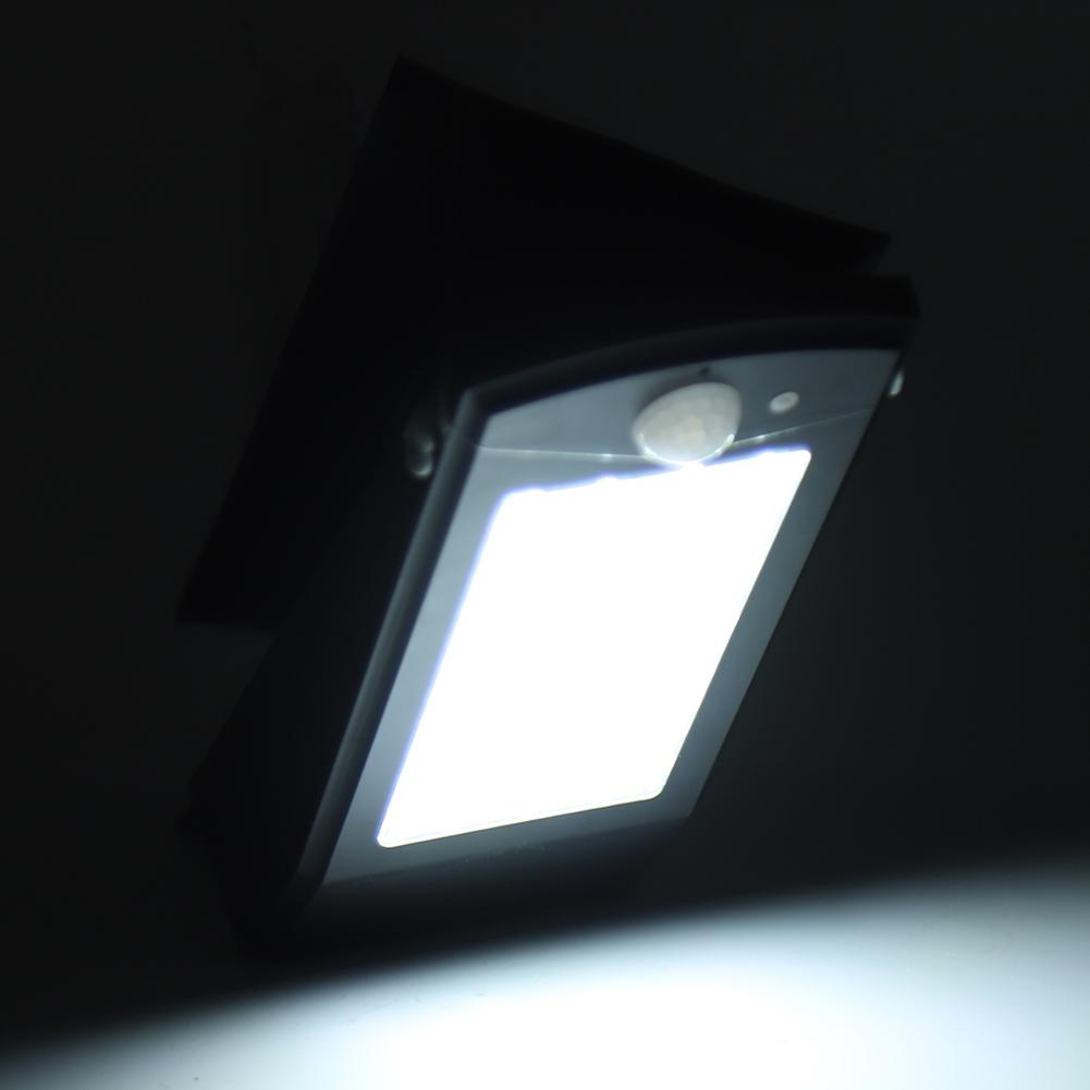Solar Powered LED Wall Light Waterproof Sensor Lamp Black White with Remote Control