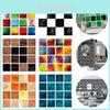 Vibrant 10pc Kitchen Tile Stickers With Mosaic Pattern Self-adhesive Wall Decor
