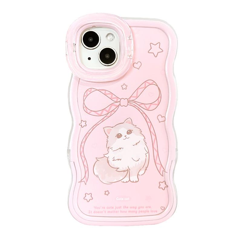 Bow cat is suitable for Apple 11 cute mobile phone case iphone11promax double bracket 11 new women's 11.
