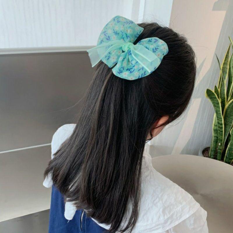 Pink Sweet Girl Side Clip Bangs Ponytail Headwear
