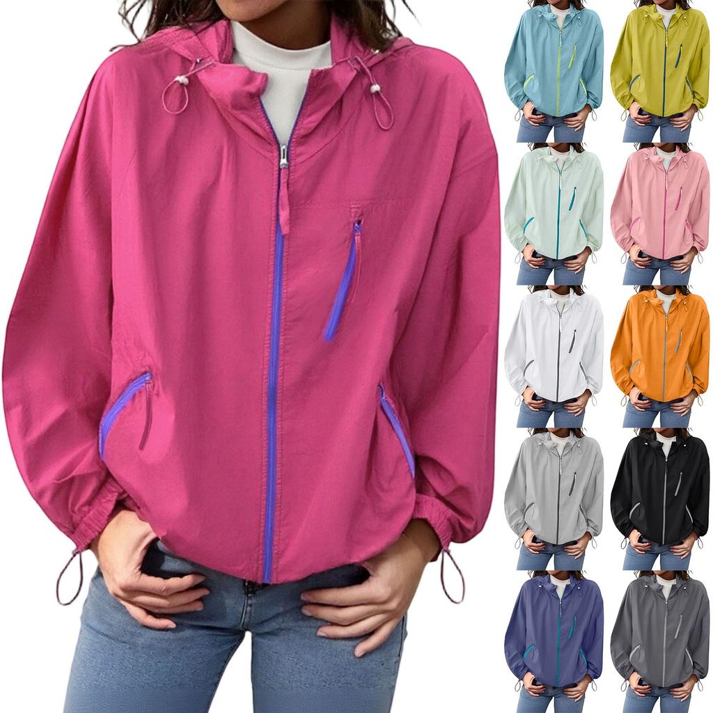Women's Sun Lightweight Outdoor Windproof Sun Jacket For Hiking And Traveling