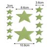 12 Stück leuchtende, im Dunkeln leuchtende Sterne Wandaufkleber für Zuhause, Schlafzimmer, Schlafsaal, Dekoration
