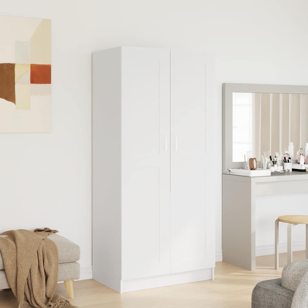 Wardrobe White 82.5 x 51.5 x 180 cm Engineered Wood