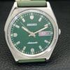 SEIKO AUTOMATIC 6309A JAPAN MENS VINTAGE GREEN COLOR DIAL WATCH a701448-5 R206b-a701448