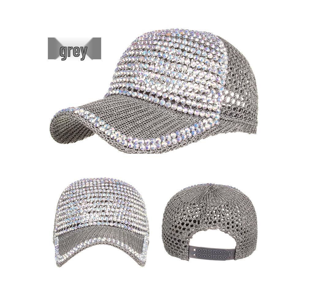 Cappellino da Baseball da Donna Completamente Ricoperto di Diamanti - Primavera/Estate B694