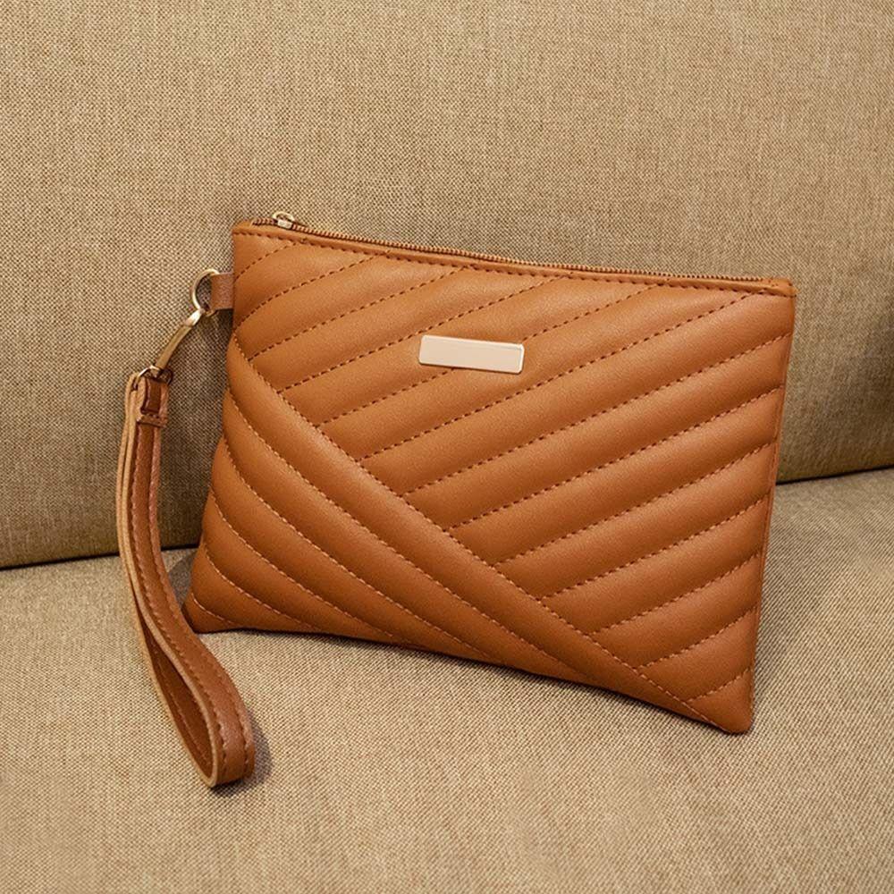 Women Leather Traveling Shopping Small Purse Clutch Wallet Wristlet Bag Envelope Bag