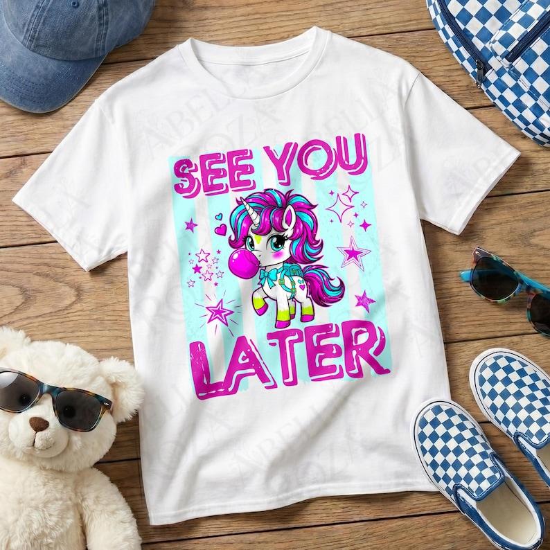 See You Later unicorn tee | Girls T-Shirt, Last day of school pastel kawaii design 150
