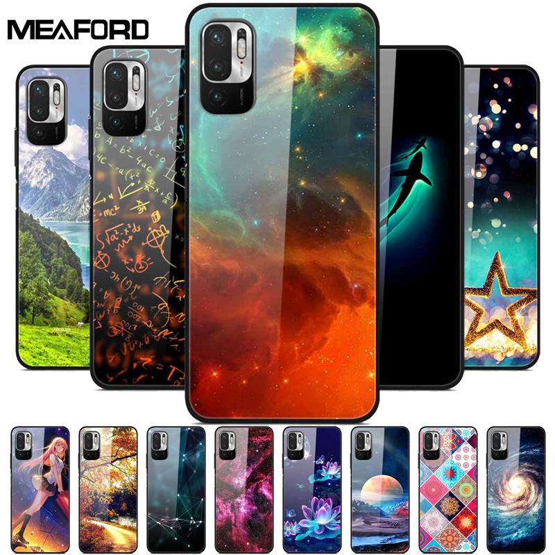 For Redmi Note 10 Pro Cases Note10T Tempered Glass Hard Back Cover for Xiaomi Redmi Note 10 5G / Note 10T Phone Case Capa Fundas