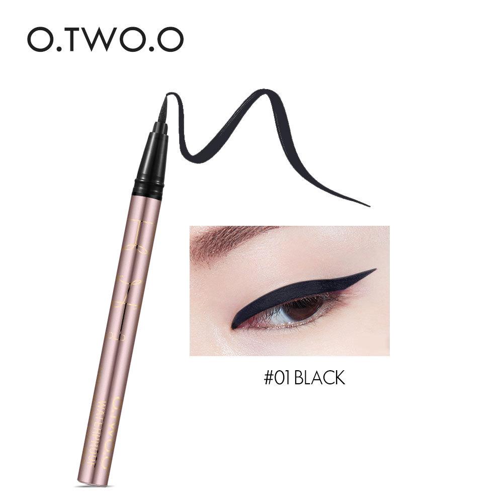 

O.TWO.O Водостойкая ультратонкая несмываемая подводка для глаз чёрный