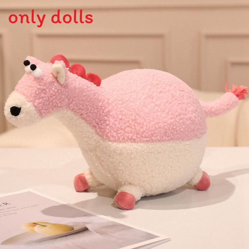 Cute Chubby And Round Plush Horse Doll With Pp Cotton Filling For Kids And Collectors