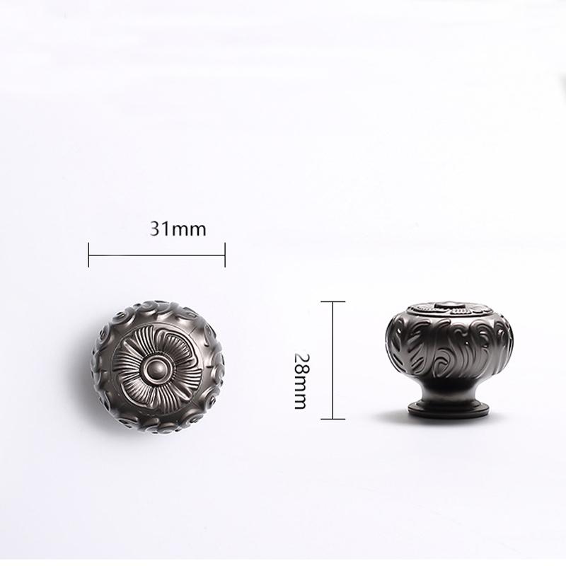 1pc Drawer single-hole handle new Chinese retro cupboard door handle luxury European bedside table handle.