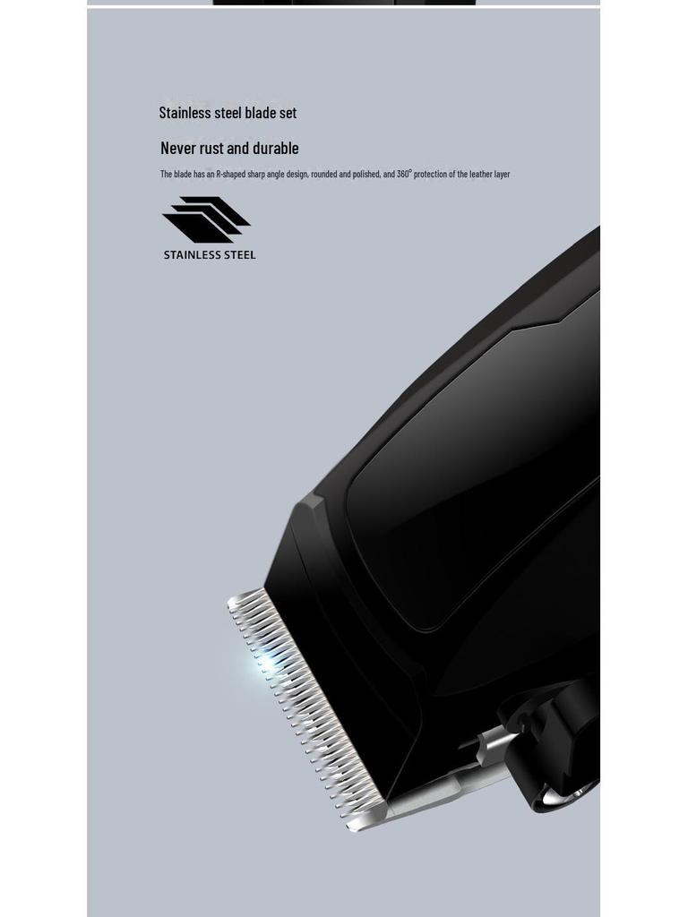 Silent Rechargeable Hair Clipper: Digital Display, Electric Razor for Home & Baby