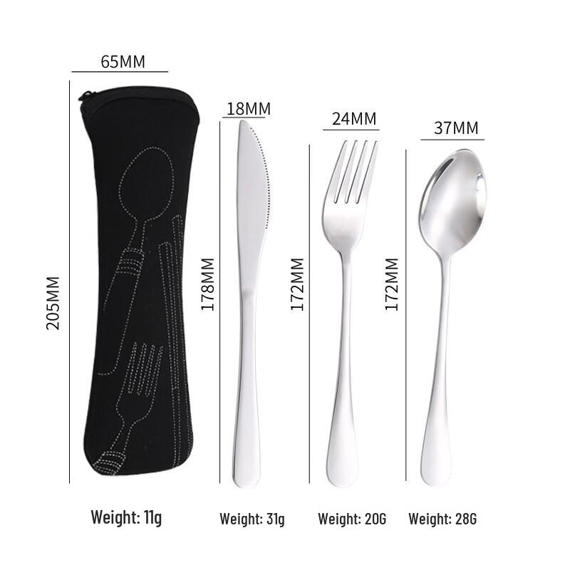 Abay Stainless Steel Portable Cutlery Set