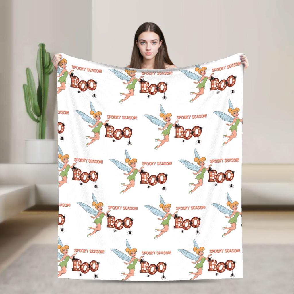 Peter Pan Tinker Bell Blanket  Wool Awesome Warm Throw Blankets for Bedding Lounge  Winter