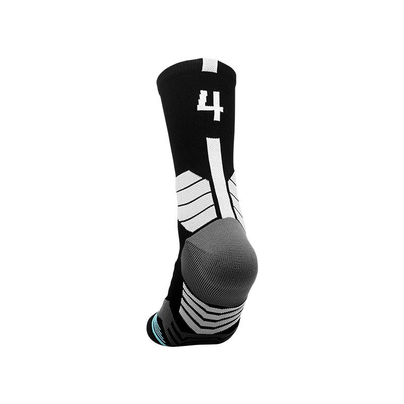 Elite Men's Mid-Calf Basketball Socks - Thickened, High-Top, Digital Star Player Sports Socks