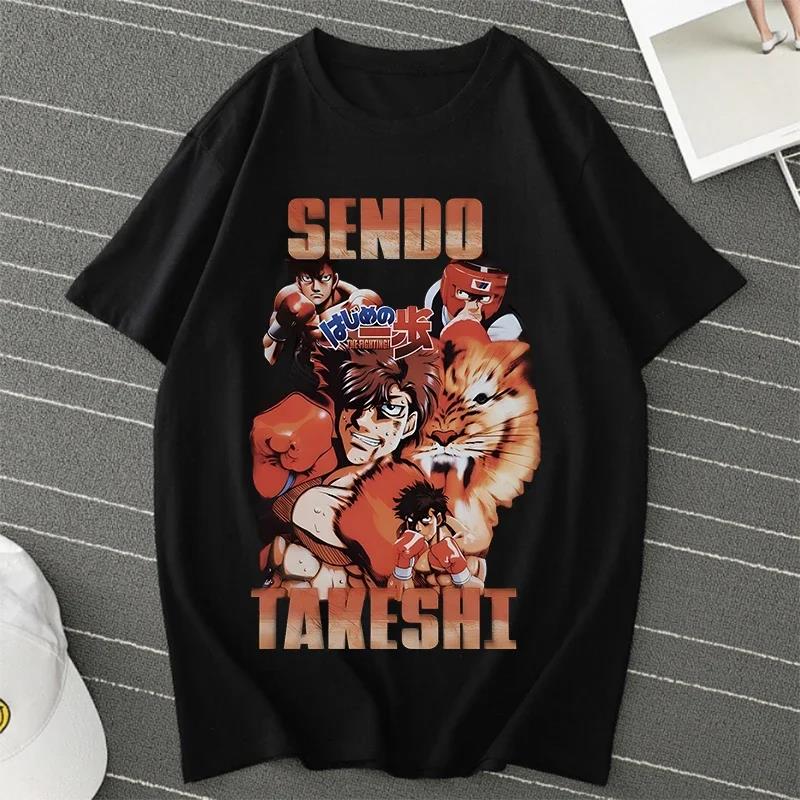 Anime Hajime No Ippo Kamogawa Boxing Gym T Shirt Makunouchi Takamura Celin KGB Print T Shirt Casual Plus Size T Shirt Women