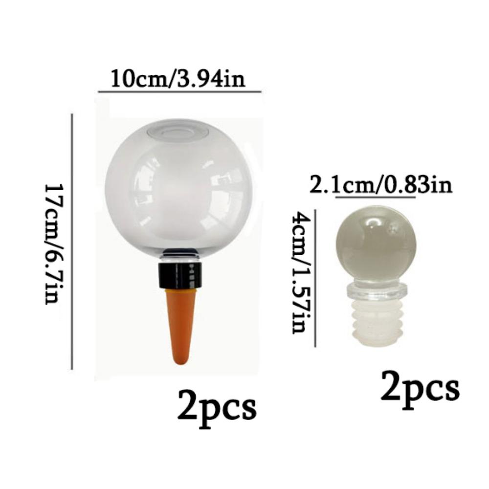 2 Piezas Globos Auto-Riego Grandes para Plantas Relleno Superior Bombillas de Agua de Plástico Liberación Lenta Inserto Auto-Riego de Terracota Sistema de Dispositivos de Riego para Plantas