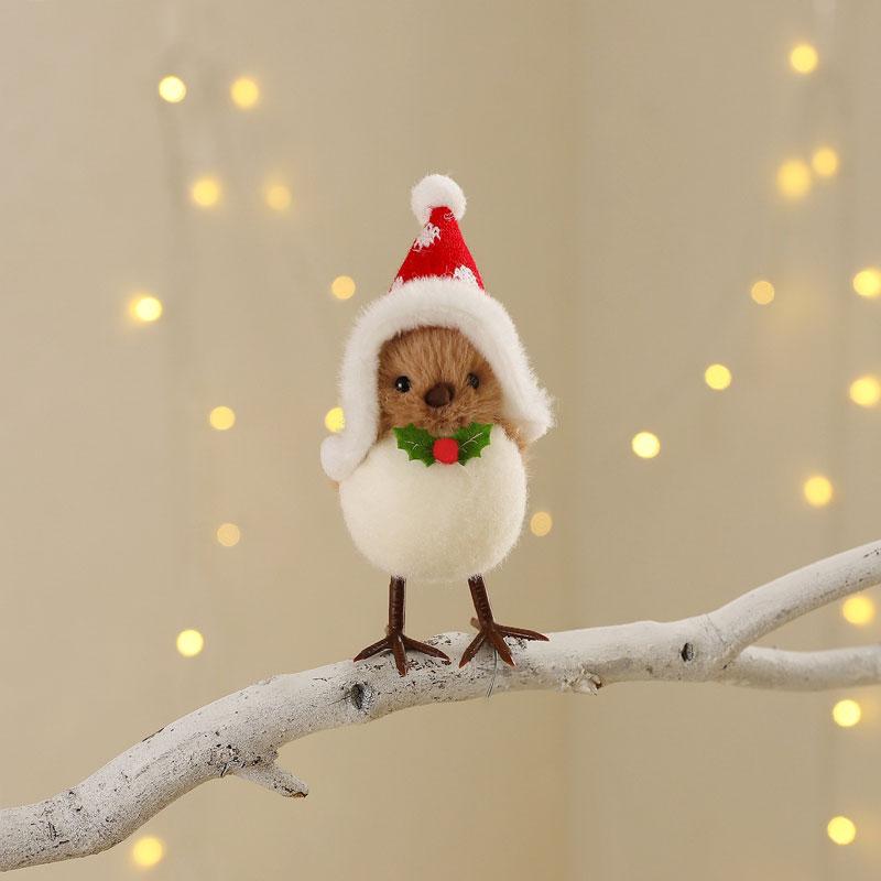 1pc Foam Birds Cute Christmas Friend Gifts Xmas Tree Home Garden Decor Pendants with Scarf