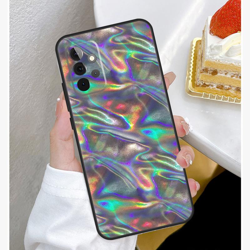 Rainbow Holographic Iridescence Case For Samsung Galaxy A15 A25 A35 A55 A51 A71 A12 A32 A52 A13 A33 A53 A14 A34 A54 Cover