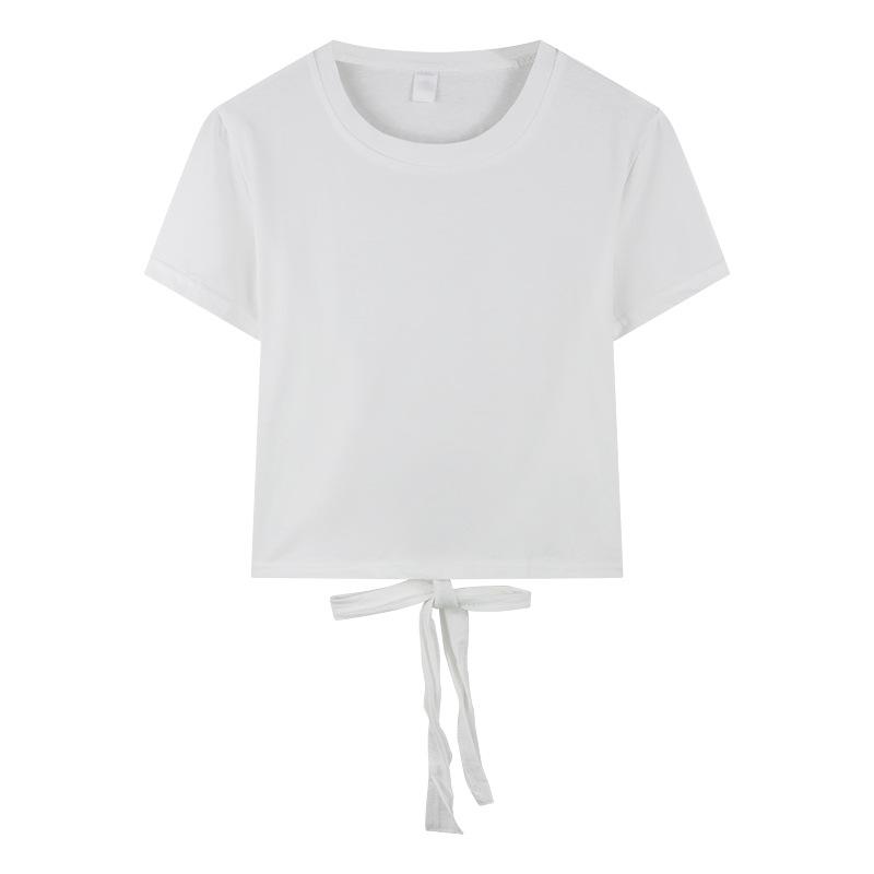 Dámské oblečení Letní Nové Tílko s mašlí na zádech Krátký top